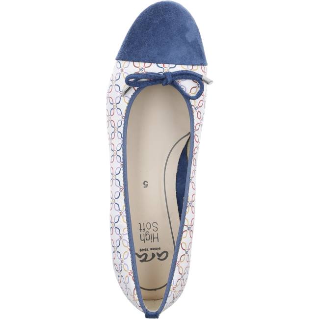 Dámské Baleríny Ara Ballet Pumps Bari Blankyt Bílé | ARA682BPA