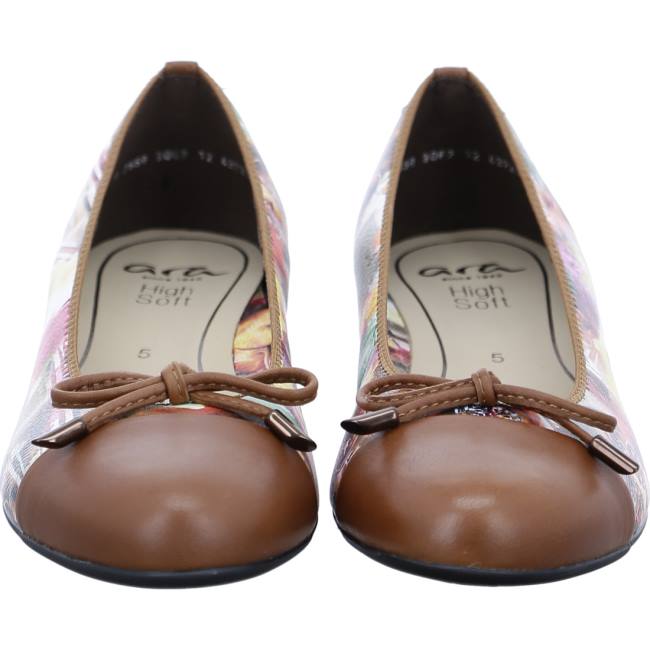 Dámské Baleríny Ara Ballet Pumps Bari Cognac Viacfarebný | ARA750YKJ