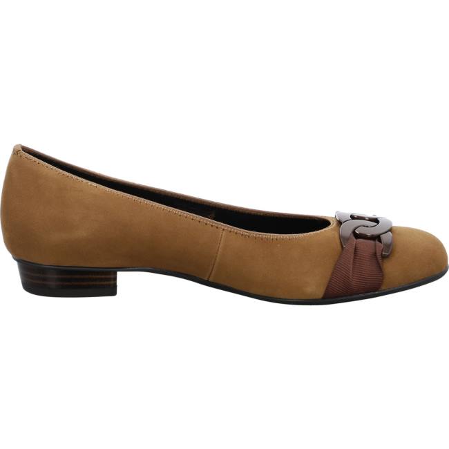 Dámské Baleríny Ara Ballet Pumps Bari Whisky Hnědé | ARA260XJP