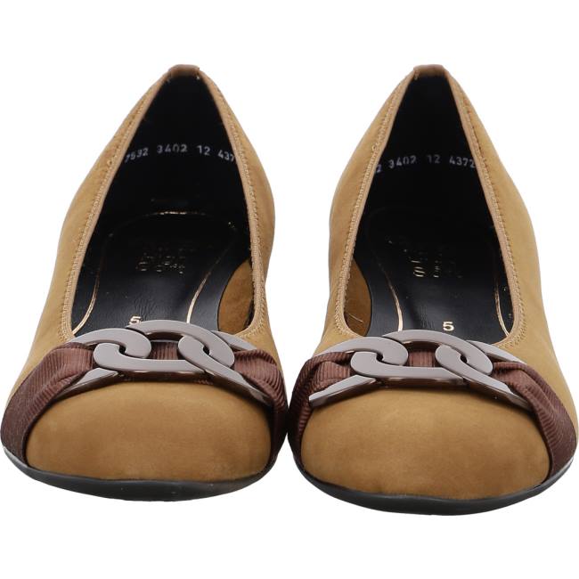 Dámské Baleríny Ara Ballet Pumps Bari Whisky Hnědé | ARA260XJP