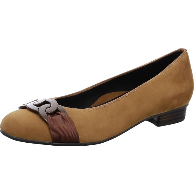 Dámské Baleríny Ara Ballet Pumps Bari Whisky Hnědé | ARA260XJP