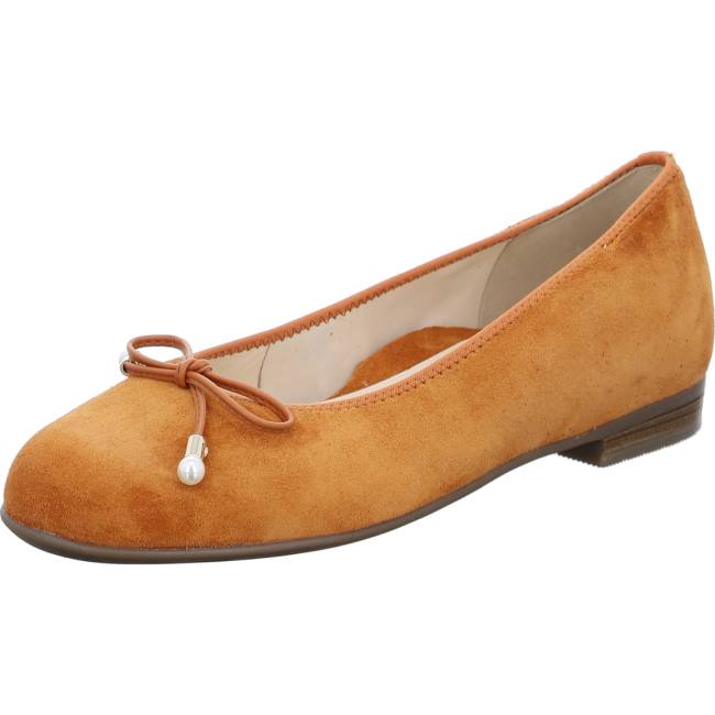 Dámské Baleríny Ara Ballet Pumps Sardinia Ambra Hnědé | ARA170THK