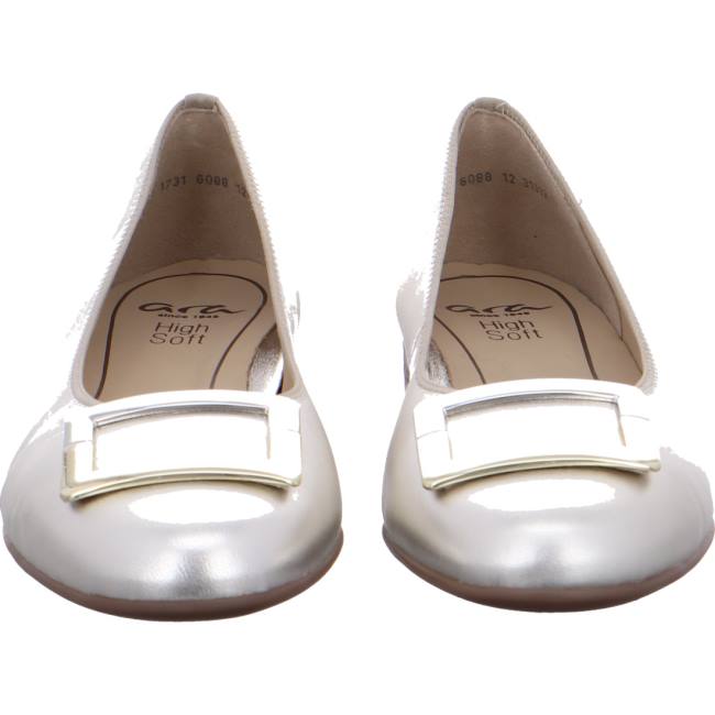 Dámské Baleríny Ara Ballet Pumps Sardinia Gold Šedé | ARA236POB