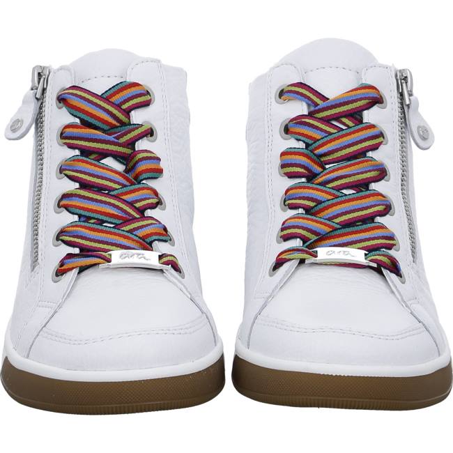Dámské Kozačky Ara High Top Rom Bílé | ARA289PEA