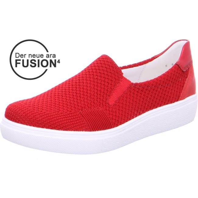 Dámské Mokasíny Ara Slip-ons New York Červené | ARA186OAQ