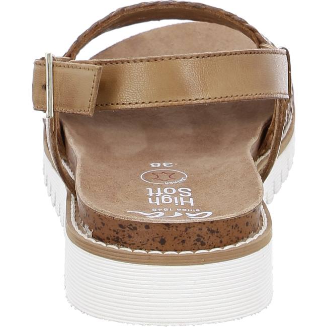 Dámské Sandály Ara Kent-sport Cognac Hnědé | ARA024LJA