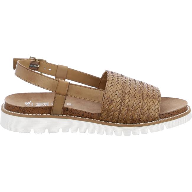 Dámské Sandály Ara Kent-sport Cognac Hnědé | ARA024LJA