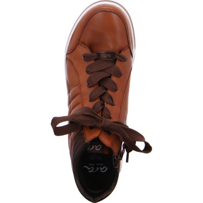 Dámské Tenisky Ara High Top Rom Hnědé | ARA132NKV