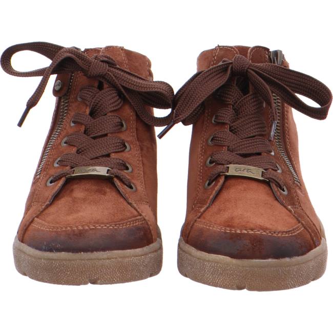 Dámské Tenisky Ara High Top Rom Hnědé | ARA348YTL