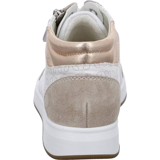 Dámské Tenisky Ara High Top Rom Sand Bílé | ARA836XZH