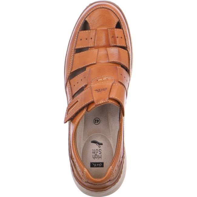 Pánské Sandály Ara Slip-ons Pedro Tan Hnědé | ARA471JAI